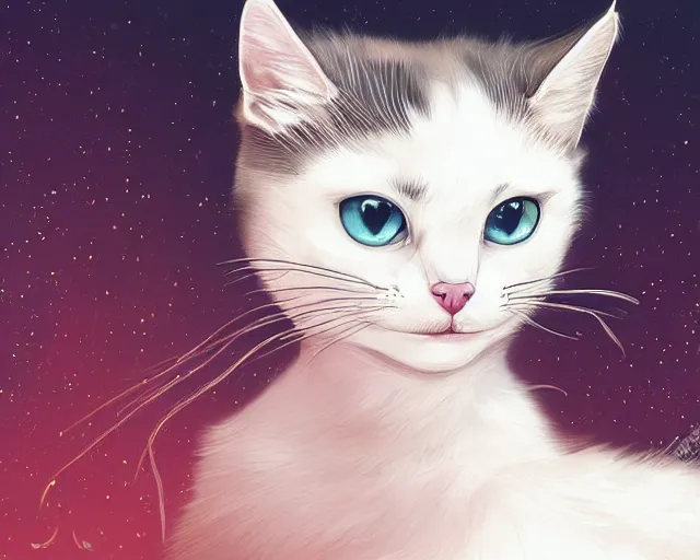 Cute White Cat with Blue Eyes – All Diamond Painting