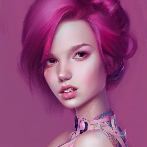 Prompt: teen girl, full body, pink hair, gorgeous, amazing, elegant, intricate, highly detailed, digital painting, artstation, concept art, sharp focus, illustration, art by Ross tran