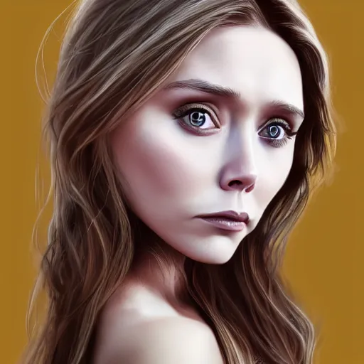 Prompt: elizabeth olsen caricature art, cgsociety contest winner, artstation, artstation caricature, cgsociety caricature, 4 k, 8 k