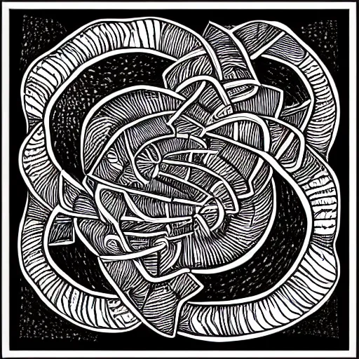 Prompt: dream recursive zentangles