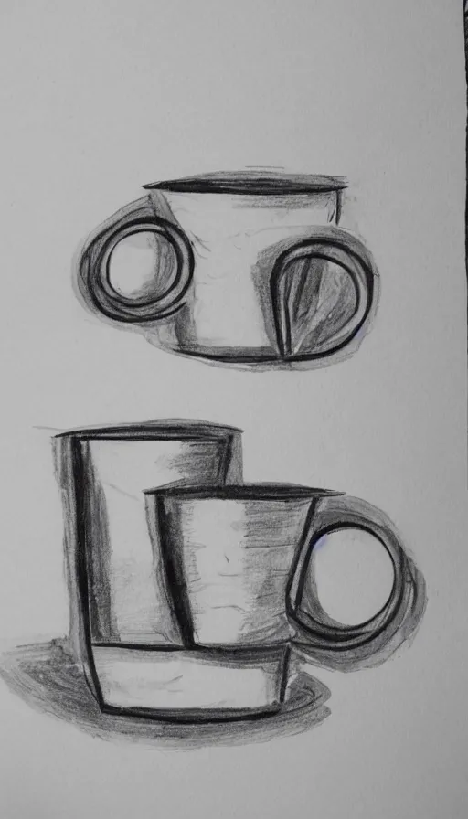 Image similar to ink drawing of 2 cups with infinity symbol