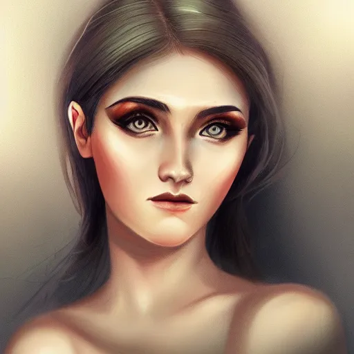 Prompt: woman portrait Inspired by Charlie Bowater