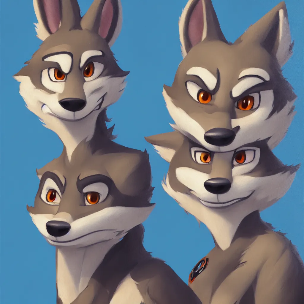 Image similar to oil painting of anthropomorphic female wolf in the style of zootopia female fursona furry furaffinity 4 k, deviantart, furry art fursona ar