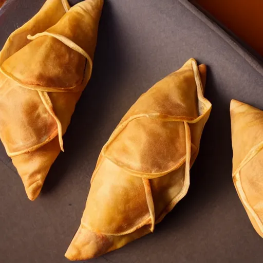 Image similar to 8k Samosa in the shape of a football