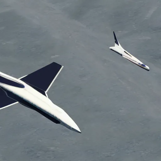 Image similar to concorde with anime face