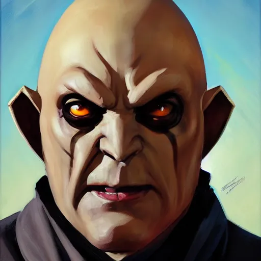 Image similar to greg manchess portrait painting of armored uncle fester from addams family as overwatch character, medium shot, asymmetrical, profile picture, organic painting, sunny day, matte painting, bold shapes, hard edges, street art, trending on artstation, by huang guangjian and gil elvgren and brom