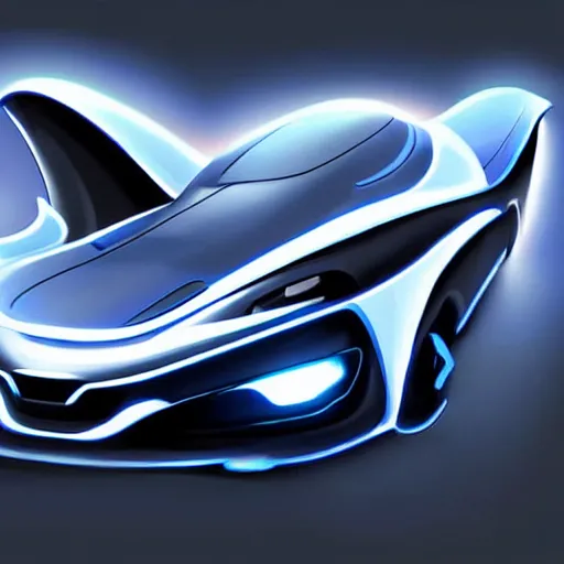 Image similar to a car with wings, concept, realistic, futuristic, soft lighting