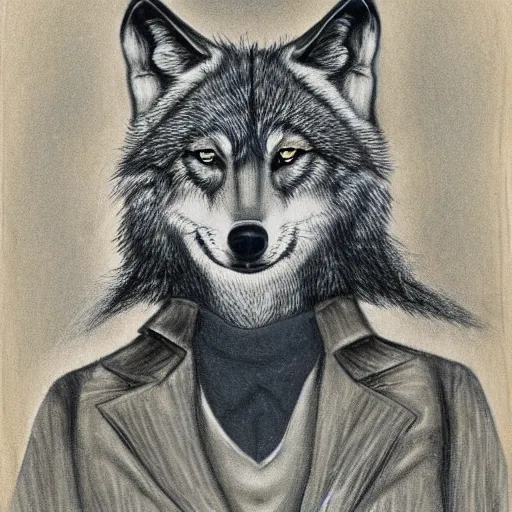 Image similar to portrait of the wolf detective