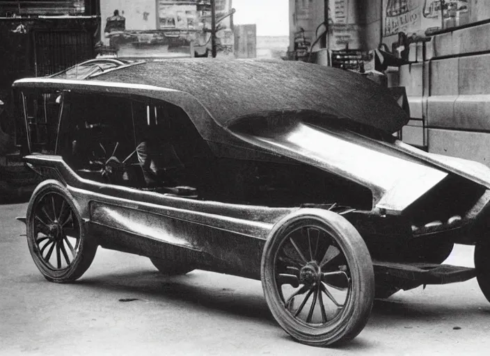 Prompt: vehicle from the 1912 science fiction film Blade Runner