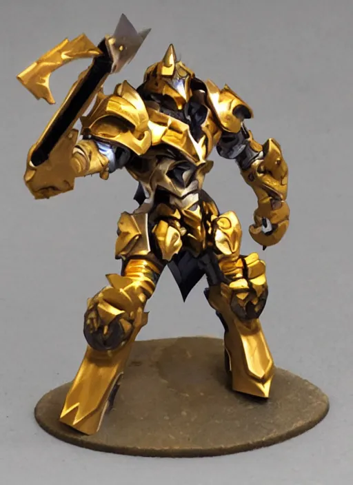 Prompt: gold paladin by kekai kotaki