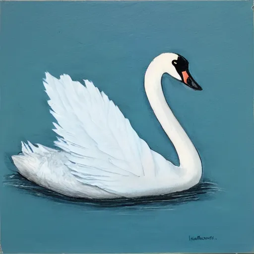 Image similar to a blue swan