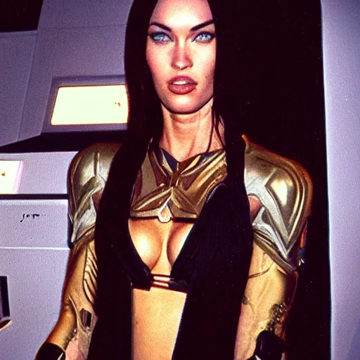 Image similar to polaroid shot of megan fox in star wars audtion