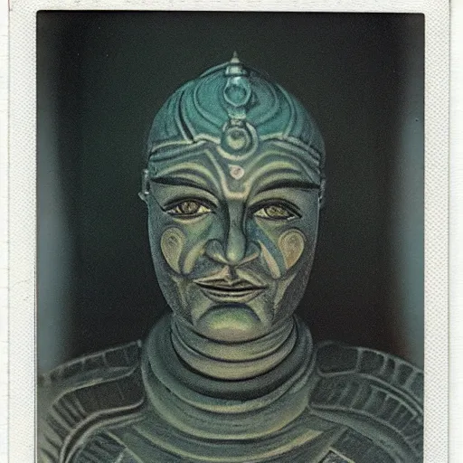 Prompt: polaroid of a Lord Vivec the Warrior-Poet by Tarkovsky