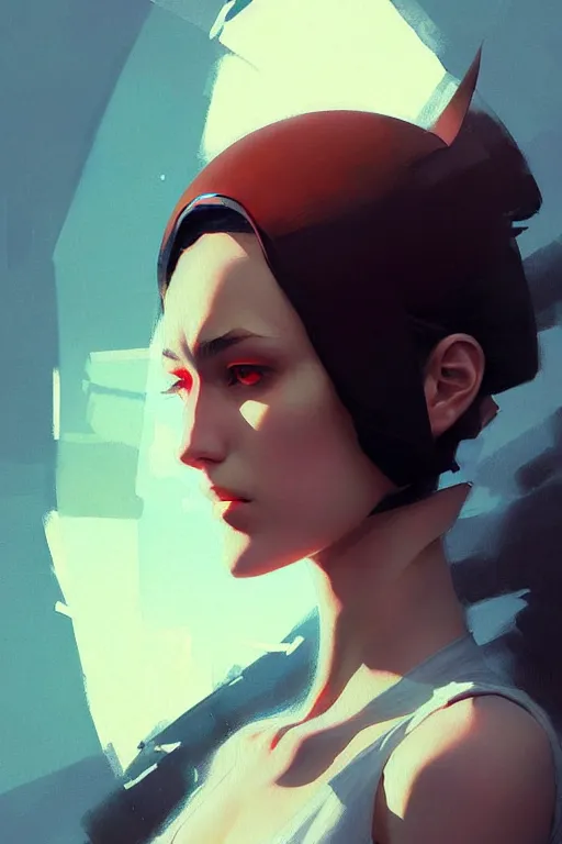 Image similar to a ultradetailed painting of a stylish woman, her head is a bomb, by greg rutkowski, and makoto shinkai trending on artstation