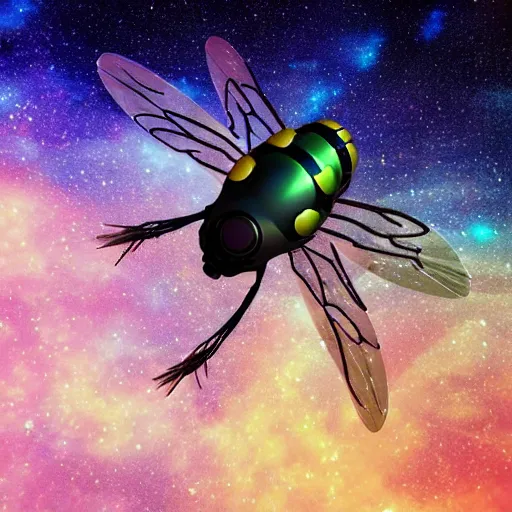 Prompt: A gundem fly in space, galaxy background, professional 3d render, studio quality, octane render