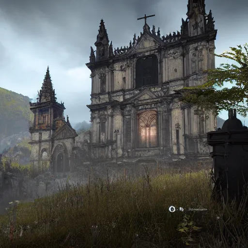 Image similar to grimdark gothic ouro preto, unreal engine, 8 k, ultra realistic, ultra detail