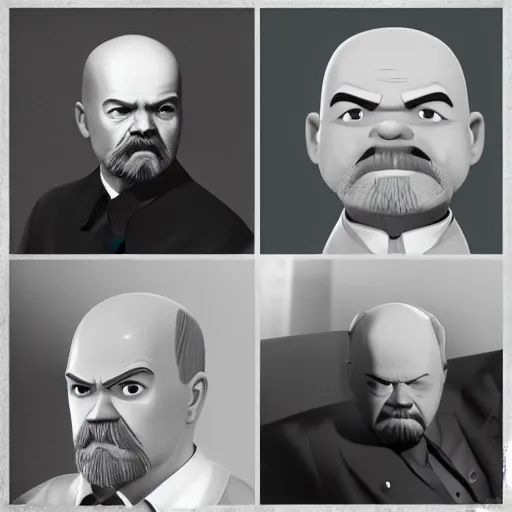 Image similar to vladimir lenin as a pixar character