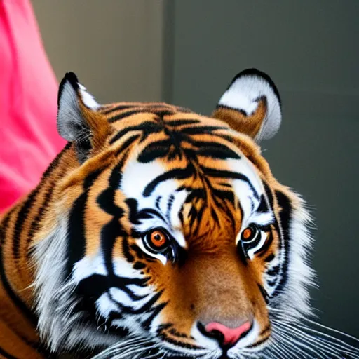 Image similar to a tiger wearing a vr headset