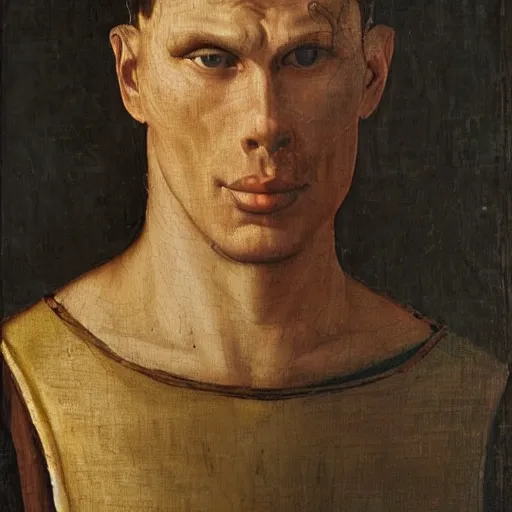 Image similar to A 14th century italian renaissance oil painting of Jerma985, portrait of Jerma985, grainy, realistic, very realistic, hyperrealistic, highly detailed, very detailed, extremely detailed, very neat, very epic, very cool, detailed, trending on artstation