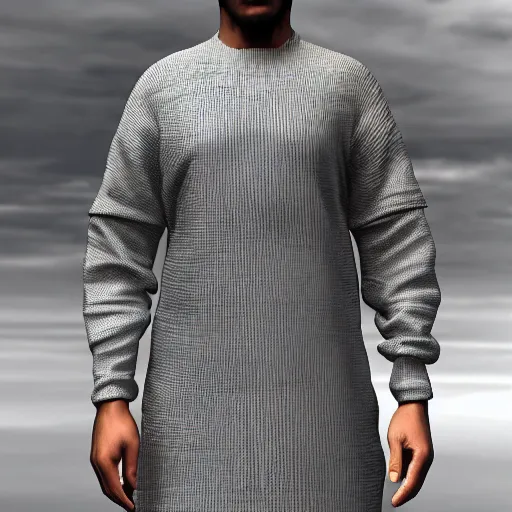 Prompt: yeezy kurta, futuristic, cyberpunk, photorealistic, extremely detailed