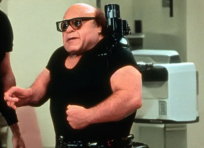 Image similar to danny devito robocop