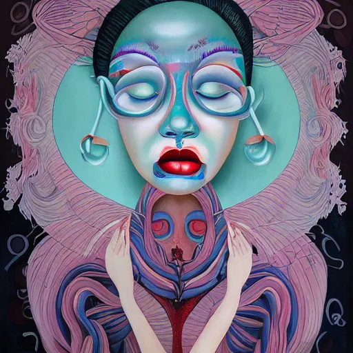 Image similar to painting of a woman by rik oostenbroek, james jean, amy sol