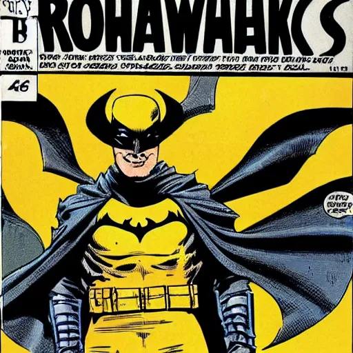 Prompt: rorschach in a batman comic book