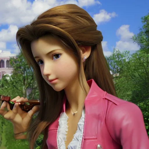 Prompt: aerith gainsborough, highly detailed, 4 k