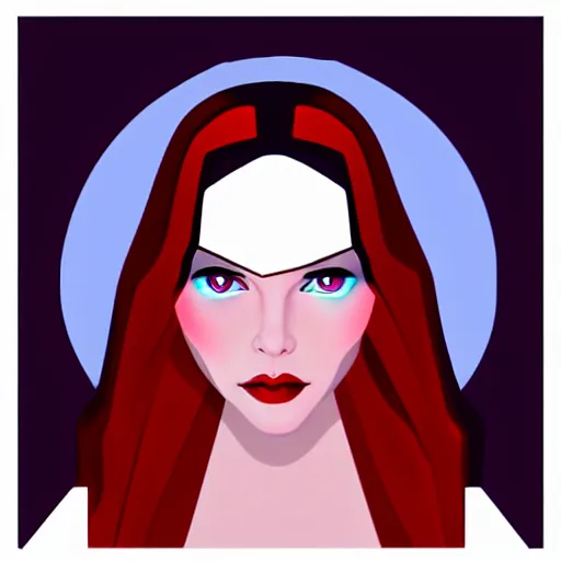 Image similar to scarlet witch, digital art, icon, svg