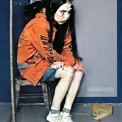Image similar to norman rockwell painting of billie eilish full body, award winning painting, ultra detailed high quality