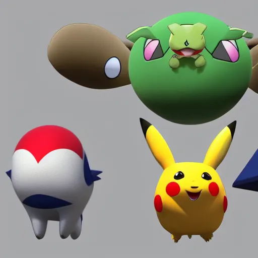 Image similar to pokemon that doesn't exist, 3 d rendered