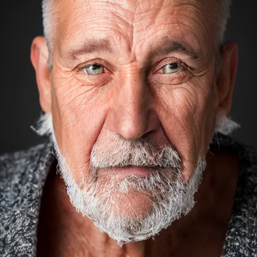 Prompt: close up photographic portrait of a 6 0 year - old professional man. studio lighting.