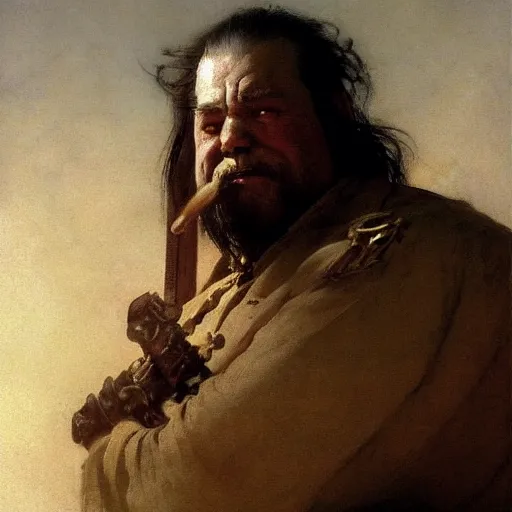 Image similar to art by ivan aivazovsky and syd mead and moebius and gaston bussiere and roger dean and pieter claesz and paul delaroche and alma tadema and aelbert cuyp and willem claesz, a fantasy cinematic close up shot of a dwarf berserker, warhammer, dnd, last stand