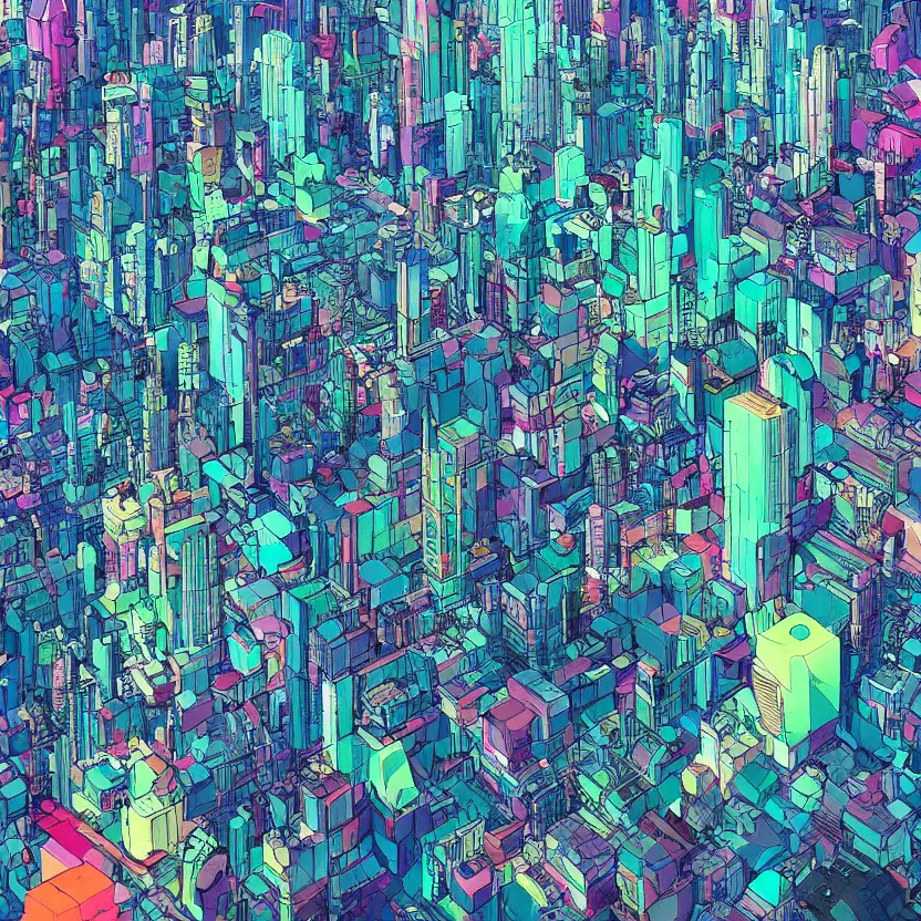 Image similar to a very detailed art of a city beeple and james jean, hiroyuki takahashi color scheme, digital art, 4 k, trending on artstation