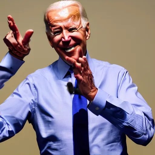 Prompt: Joe Biden doing dab, professional photography