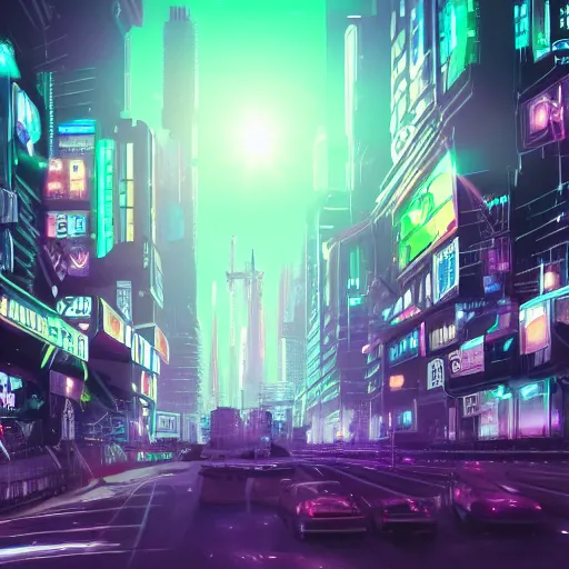 Cyberpunk Wallpaper 4K, Futuristic, Neon background