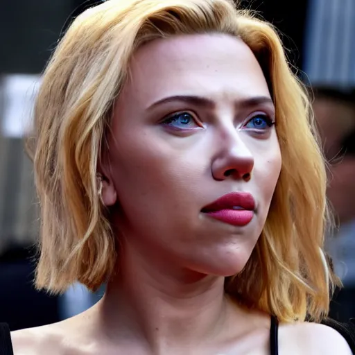 Image similar to close up of scarlett johansson in a deep hypnotic trance