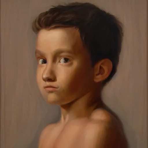 Image similar to A painting of a boy, 4k detail