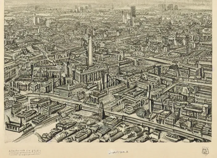 Image similar to detail from Hollar’s Panoramic view of London, 1947