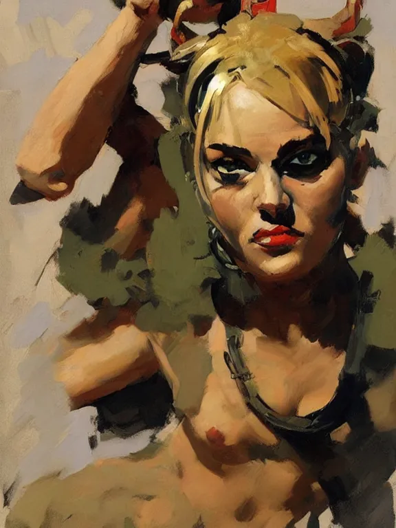 Image similar to Tank girl by Gregory manchess