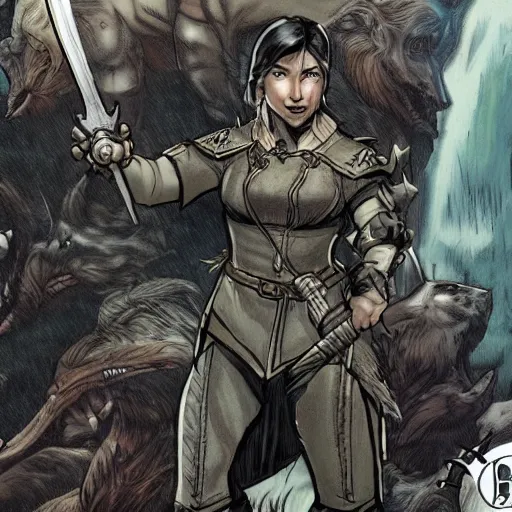 Prompt: skyrim comic book by Humberto Ramos and Mark Robinson