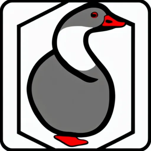 Prompt: a duck, modern, pictorial mark, iconic logo symbol