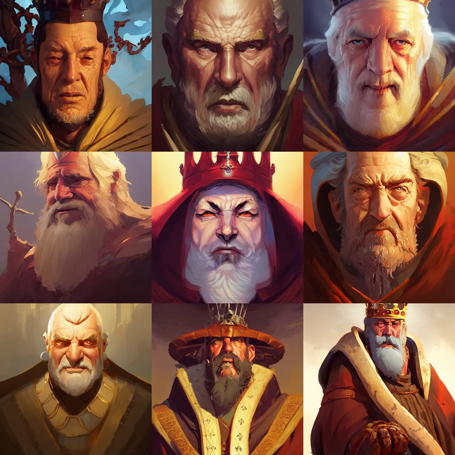 Prompt: portrait of a medieval old king, behance hd by jesper ejsing, by rhads, makoto shinkai and lois van baarle, ilya kuvshinov, rossdraws global illumination