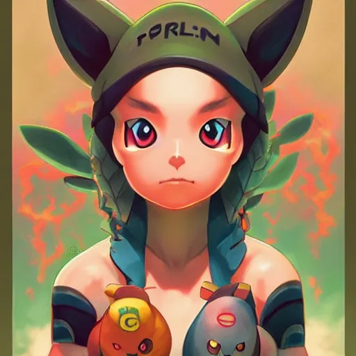 Image similar to Lofi Pokemon portrait, Pixar style, by Tristan Eaton Stanley Artgerm and Tom Bagshaw.