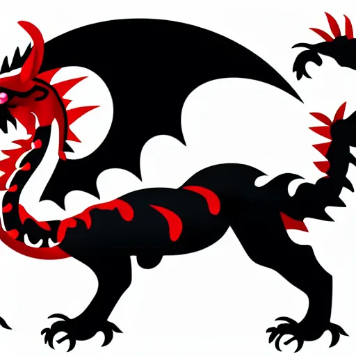 Image similar to vector art of welsh dragon and panda mixed, intercrossed, chimera, welsh flag, adobe illustrator