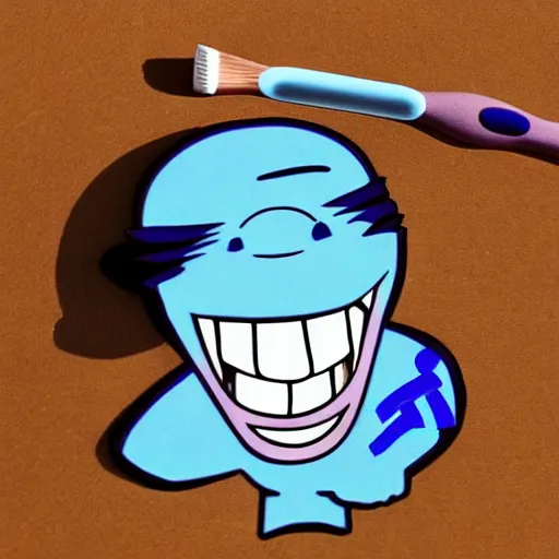 Image similar to ( trollface × toothbrush )