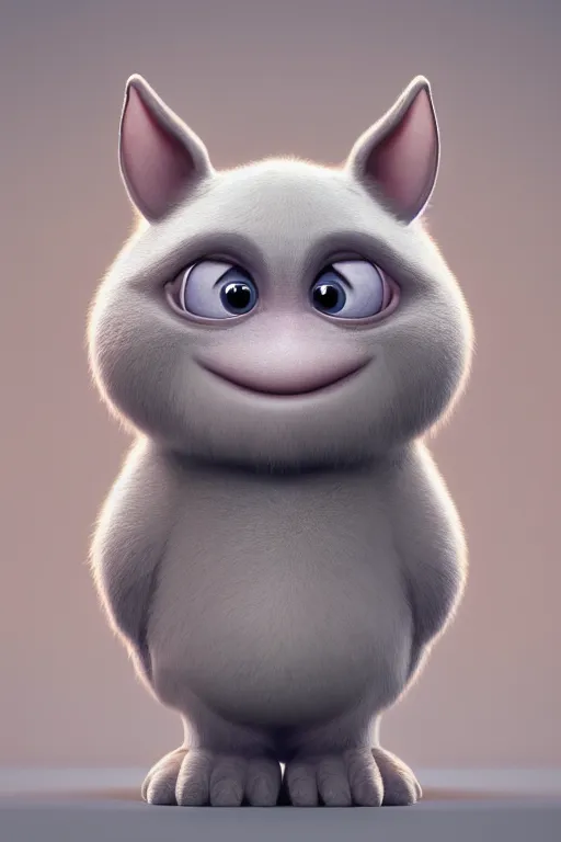 Prompt: a centered render of an ultra cute and adorable creature by dreamworks, by viktoria gavrilenko, by leticia gillett, octane render, 3 d, 8 k