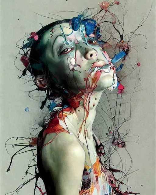 Image similar to there is ugliness in beauty, but there is also beauty in ugliness. in the style of adrian ghenie, esao andrews, jenny saville, edward hopper, surrealism, dark art by james jean, takato yamamoto