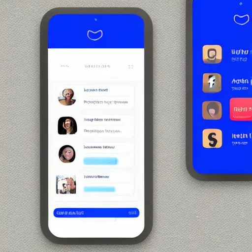 Prompt: app ui design for a social media feed