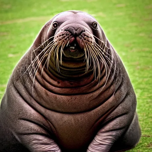 Image similar to a walrus - cat - hybrid, animal photography